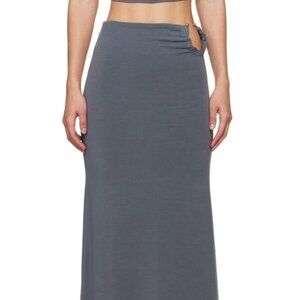 Jade Cropper Gray O-ring Maxi Skirt